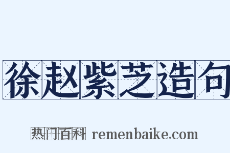 徐赵紫芝造句是什么意思的图片